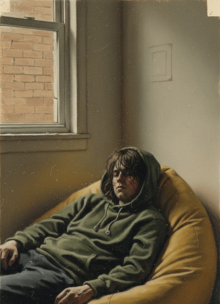 Slumped on the Yellow Beanbag — Matteo Iannelli · MODULAR one-of-a-kind original
