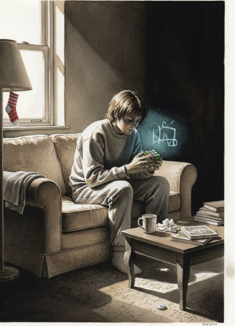 Someone Solving the Rubik's Cube — Agnete Holm · MODULAR one-of-a-kind original