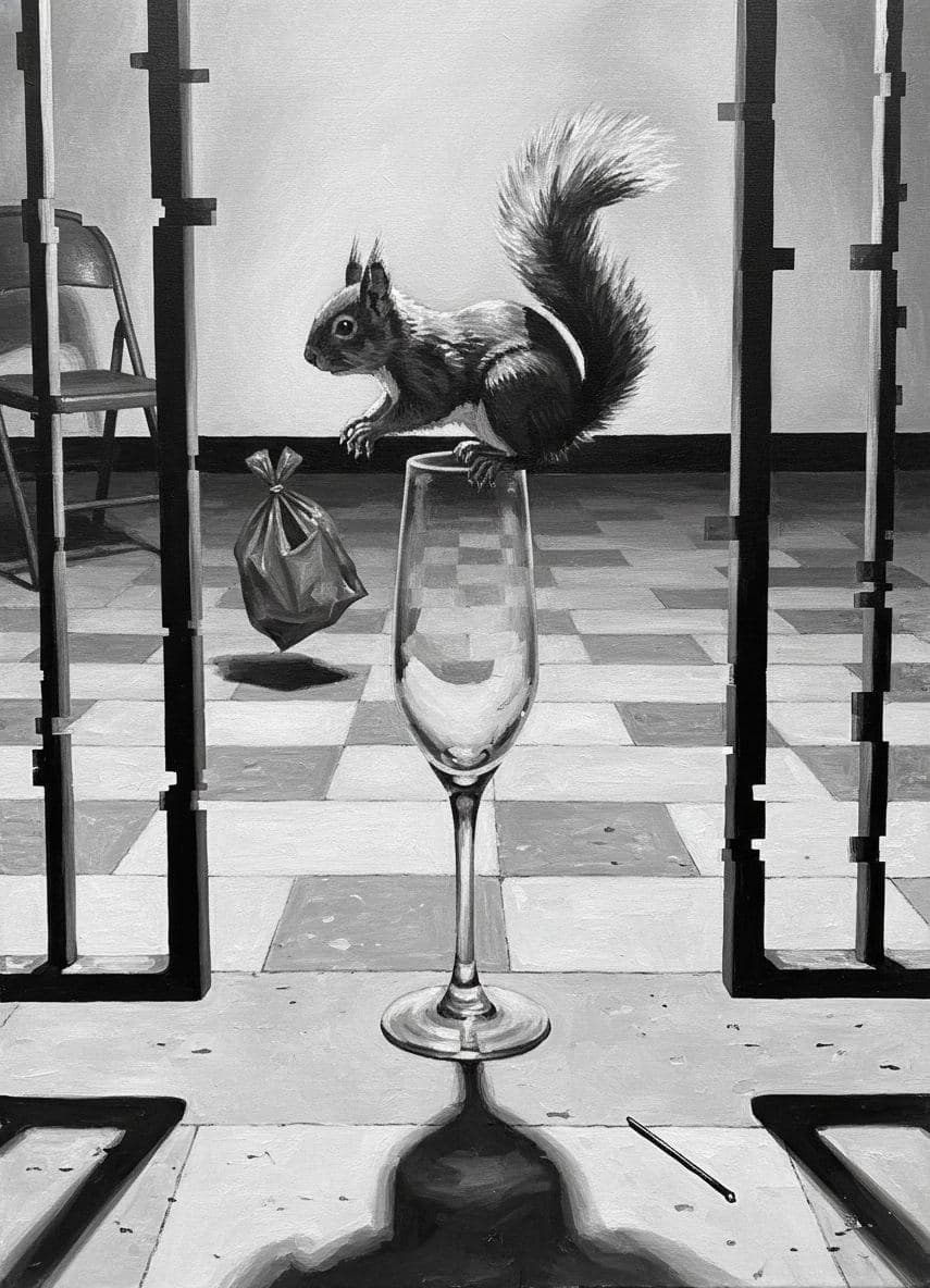 Squirrel Teetering on Crystal — Viktor Eklund · MODULAR one-of-a-kind original
