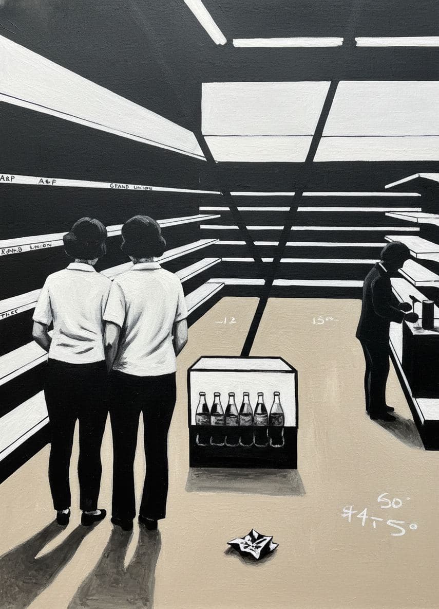 Supermarket Aisle with a Polished Pea Tin — Viktor Eklund · MODULAR one-of-a-kind original