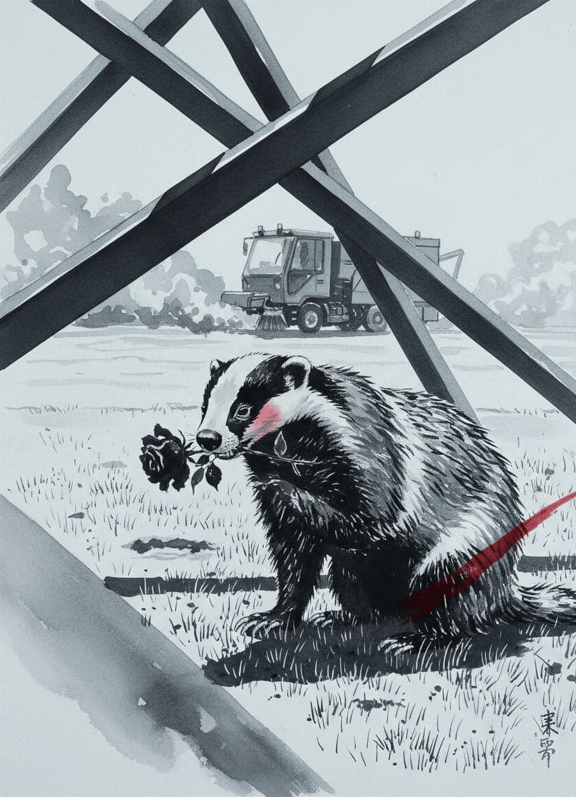 The Badger's Unexpected Gift — Wenfeng Lu · MODULAR one-of-a-kind original