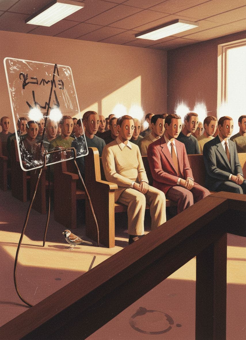 The Bailiff Watches The Gallery — Stefan Tannhäuser · MODULAR one-of-a-kind original
