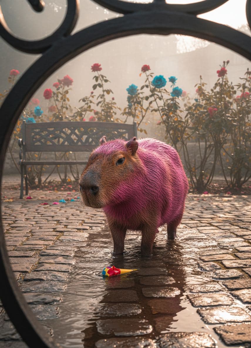 The Capybara's Celebration — Stefan Tannhäuser · MODULAR one-of-a-kind original