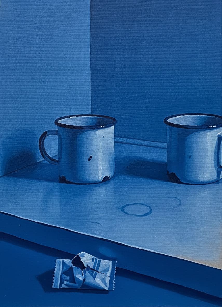 The Gecko and the Cold Mugs — Saskia Vandenberg · MODULAR one-of-a-kind original