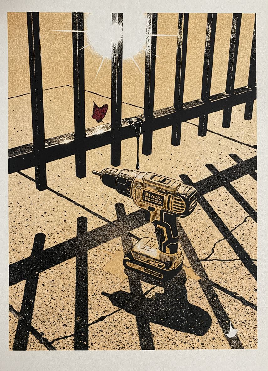 The Laborer Forgetting the Drill — Yuko Shimizu-Tachibana · MODULAR one-of-a-kind original
