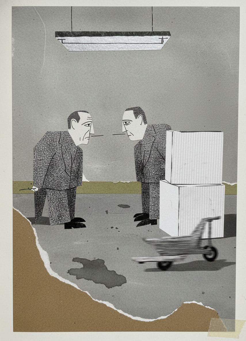 The Longshoremen Exchanging Glances — Irmela Bechmann · MODULAR one-of-a-kind original