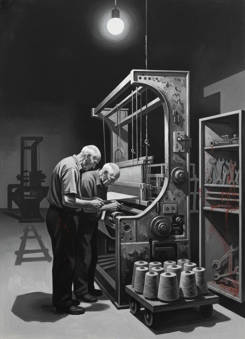 The Loom's Quiet Hunger — Viktor Eklund · MODULAR one-of-a-kind original