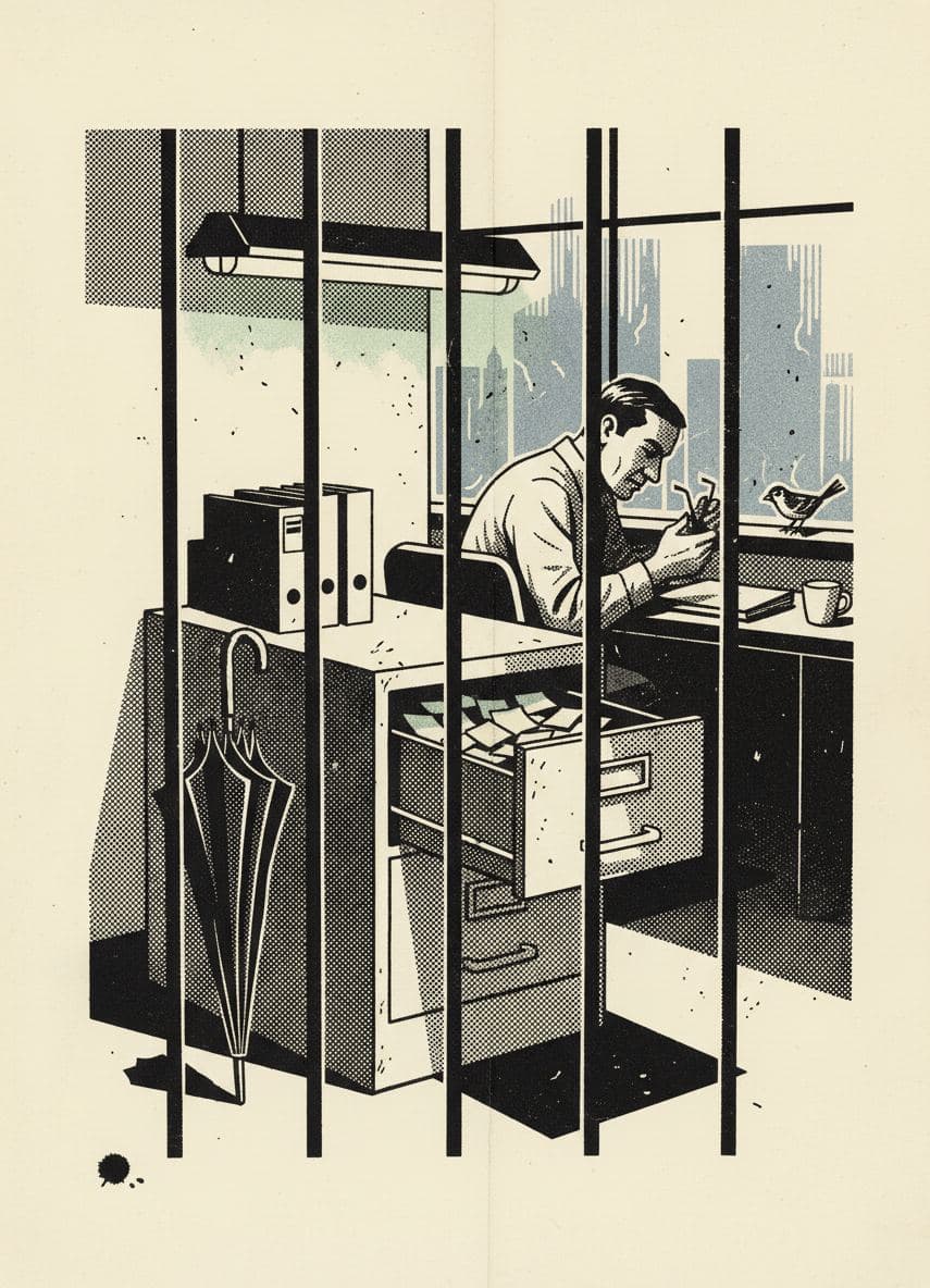 The Resigned Manager's Spectacles — Anya Pietrowski · MODULAR one-of-a-kind original