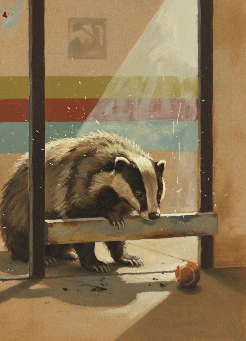The Scruffy Badger's Push — Saskia Vandenberg · MODULAR one-of-a-kind original