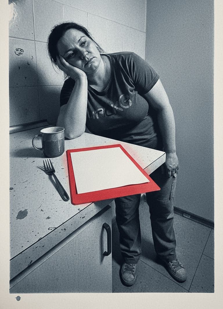 The Scuffed Counter's Morning Resignation — Yuko Shimizu-Tachibana · MODULAR one-of-a-kind original