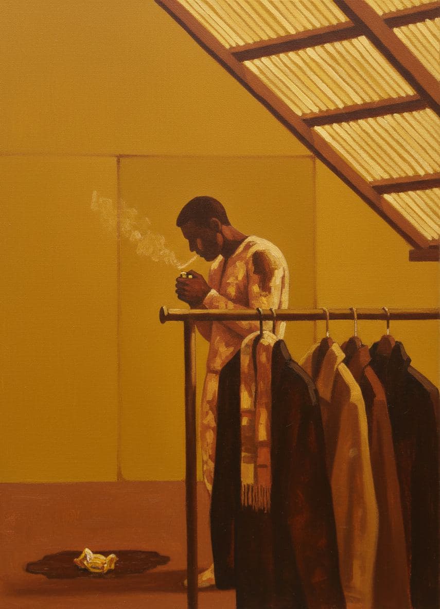 The Sputtering Lighter and the Blue Suit — Saskia Vandenberg · MODULAR one-of-a-kind original