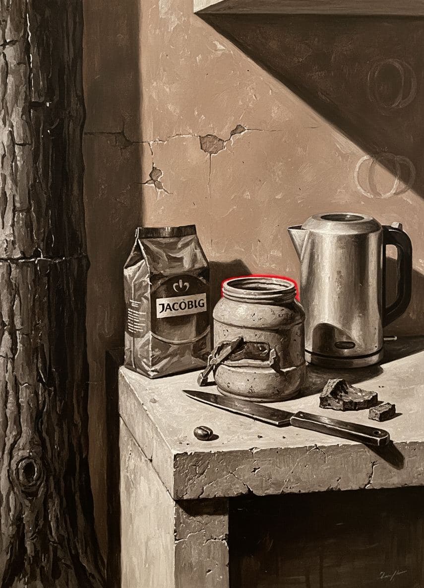 The Stale Coffee Morning — Stefan Tannhäuser · MODULAR one-of-a-kind original