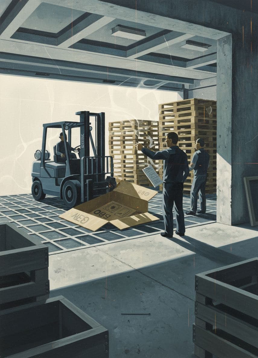 The Supervisor Checks the Manifest — Viktor Eklund · MODULAR one-of-a-kind original