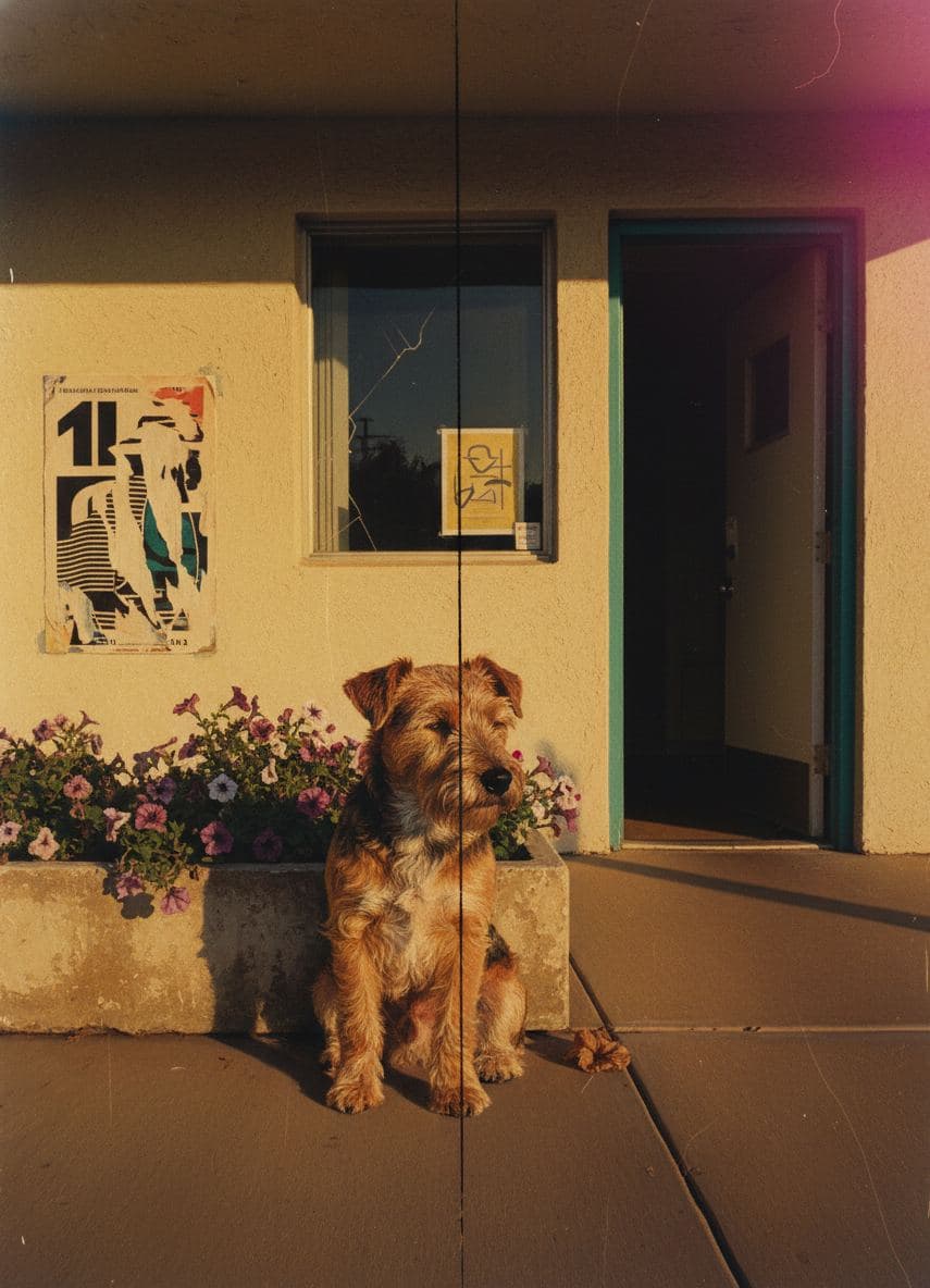 The Terrier's Sunday Respite — Irmela Bechmann · MODULAR one-of-a-kind original