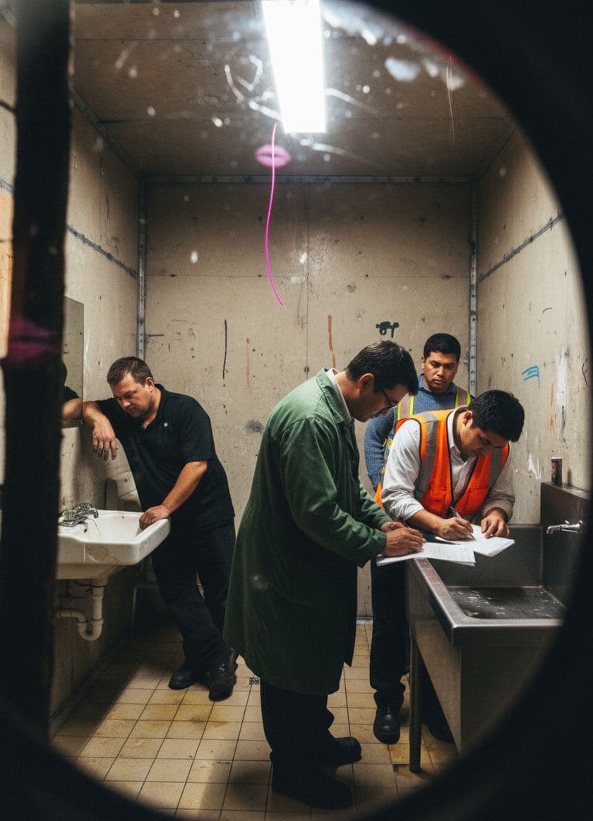 The Tired Men Signing Forms — Stefan Tannhäuser · MODULAR one-of-a-kind original