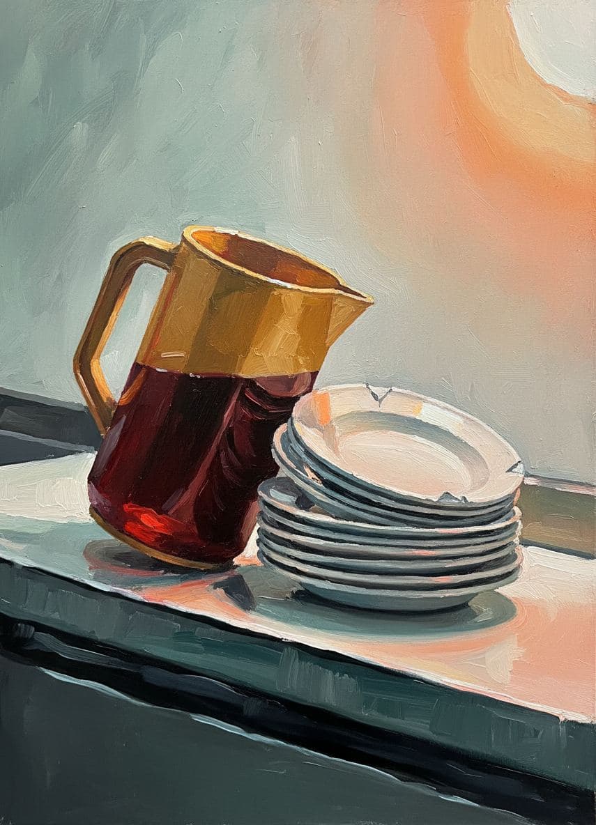 Tlatelolco Cafeteria with Faded Hibiscus — Viktor Eklund · MODULAR one-of-a-kind original
