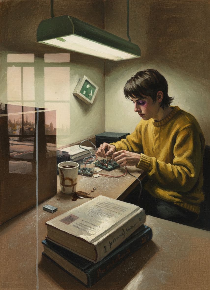 University Carrel with Cyan Tint — Saskia Vandenberg · MODULAR one-of-a-kind original