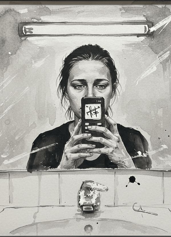 Untitled (Bathroom Reflection, Morning) — Saskia Vandenberg · MODULAR one-of-a-kind original
