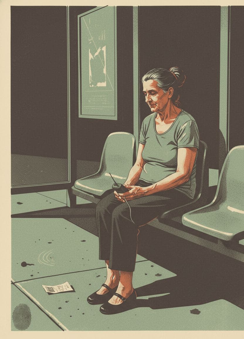 Untitled (Bus Shelter, Sunday) — Hilda Prosser · MODULAR one-of-a-kind original