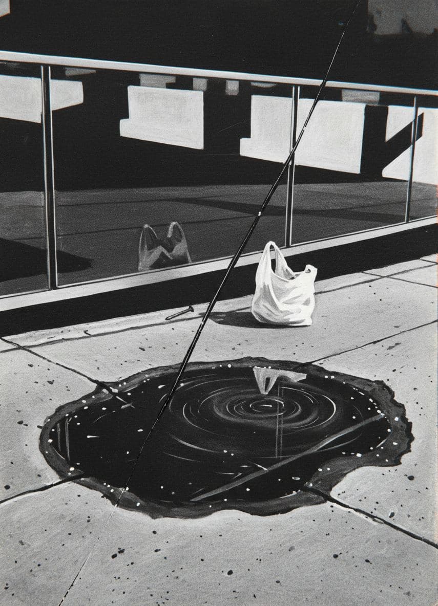 Untitled (City Lot Rain) — Viktor Eklund · MODULAR one-of-a-kind original