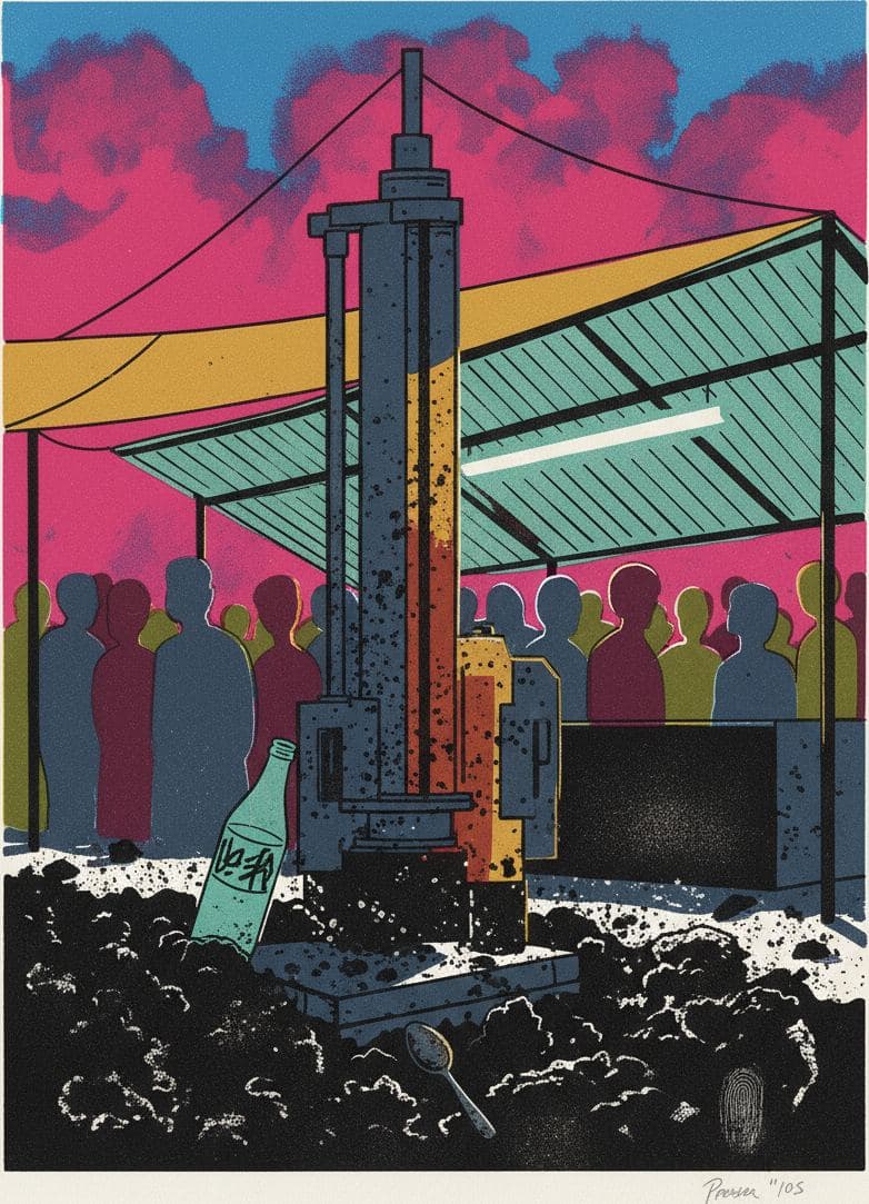 Untitled (Food Stall Twilight) — Hilda Prosser · MODULAR one-of-a-kind original