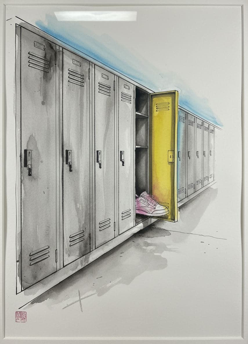 Untitled (Locker Row, Four PM) — Saskia Vandenberg · MODULAR one-of-a-kind original