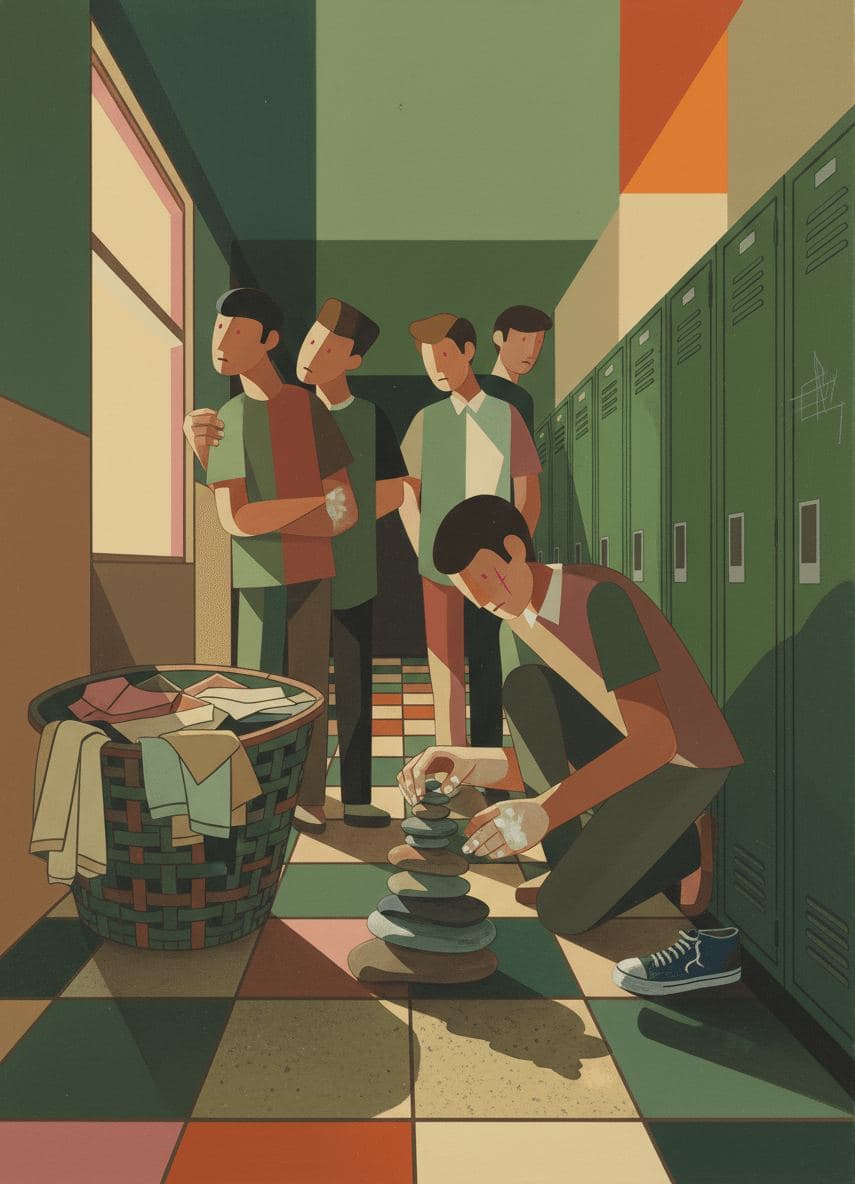 Untitled (School Hallway, Lunch Break) — Viktor Eklund · MODULAR one-of-a-kind original