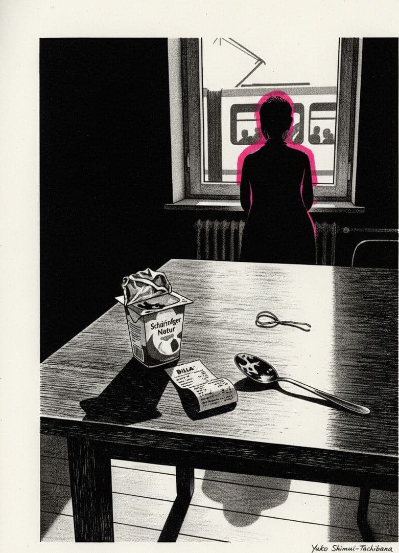 Yogurt and Receipt on Table — Yuko Shimizu-Tachibana · MODULAR one-of-a-kind original